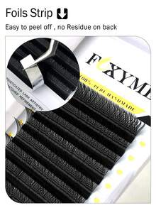 FOXYMEI 12 Rows New W-Shape Eyelashes C/D Curl W-Shape Lash Extensions YY Imported Material Handmade Natural False Eyelashes 8-15mm Pre-Made Dense Fan Shape 0.07mm Thickness Lightweight Soft Auto-Blooming Salon Style - View 6