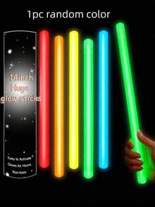 30/15/1pc 14 Inch Large Glow Sticks, Ultra Bright Glow Sticks, Party Decorations, Provide 9-12 Hours Of Lighting For Night Hiking, Night Outdoor Activities, Suitable For Parties, Holiday Parties, Gatherings - Multicolor - View 9