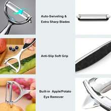 Vegetable Peelers For Kitchen, Y Shaped Peeler For Vegetables, Fruits, Potatoes With Ergonomic Grip, 1 Pack - ColorA - View 3