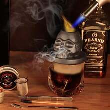 Cocktail Smoker Set, Whiskey Smoker Infusion Set, Skull Vintage Smoker Set, Suitable For Friends, Husbands And Fathers. (Butane Not Included) - A - View 3