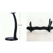 1/2 piezas Soporte de exhibición de modelo de espada de varios estilos, soporte de figura de arma mini para colección de escritorio, base de exhibición universal para espadas largas y cortas, soporte de exhibición de modelo de espada multifunción, soporte para varita mágica, estante de almacenamiento de cuchillos de juguete. - Negro - Ver 28