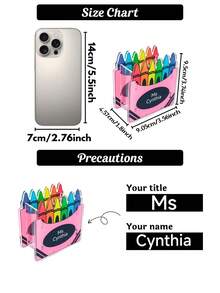 Custom Acrylic Pen Holder(Pen Not Included), Office Gadgets Storage Box,Personalized Teacher Pencil Holder, Custom Name Desk Organizer, Workspace To Store Stationery, Back To School, Teacher's Day Gift - Multicolor - View 5