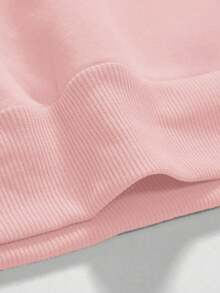 SU ER Men's Autumn/Winter Printed Loose Thermal Lined Hoodie | Leading Fashion - Pink - View 9