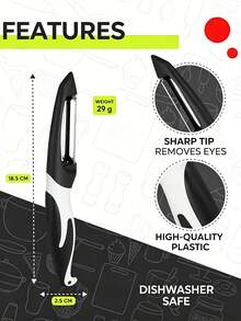 2/1 Pc ,Universal Vegetable Peeler,Minimizes Fruit Vegetable Peel Waste,Thin Clean One Pass Peeling,Prevents Oxidation And Food Odor, Stainless Steel Blade,Lightweight Non Slip Ergonomic Handle,Comfortable Easy Grip For Daily Kitchen Use - Multicolor - View 10