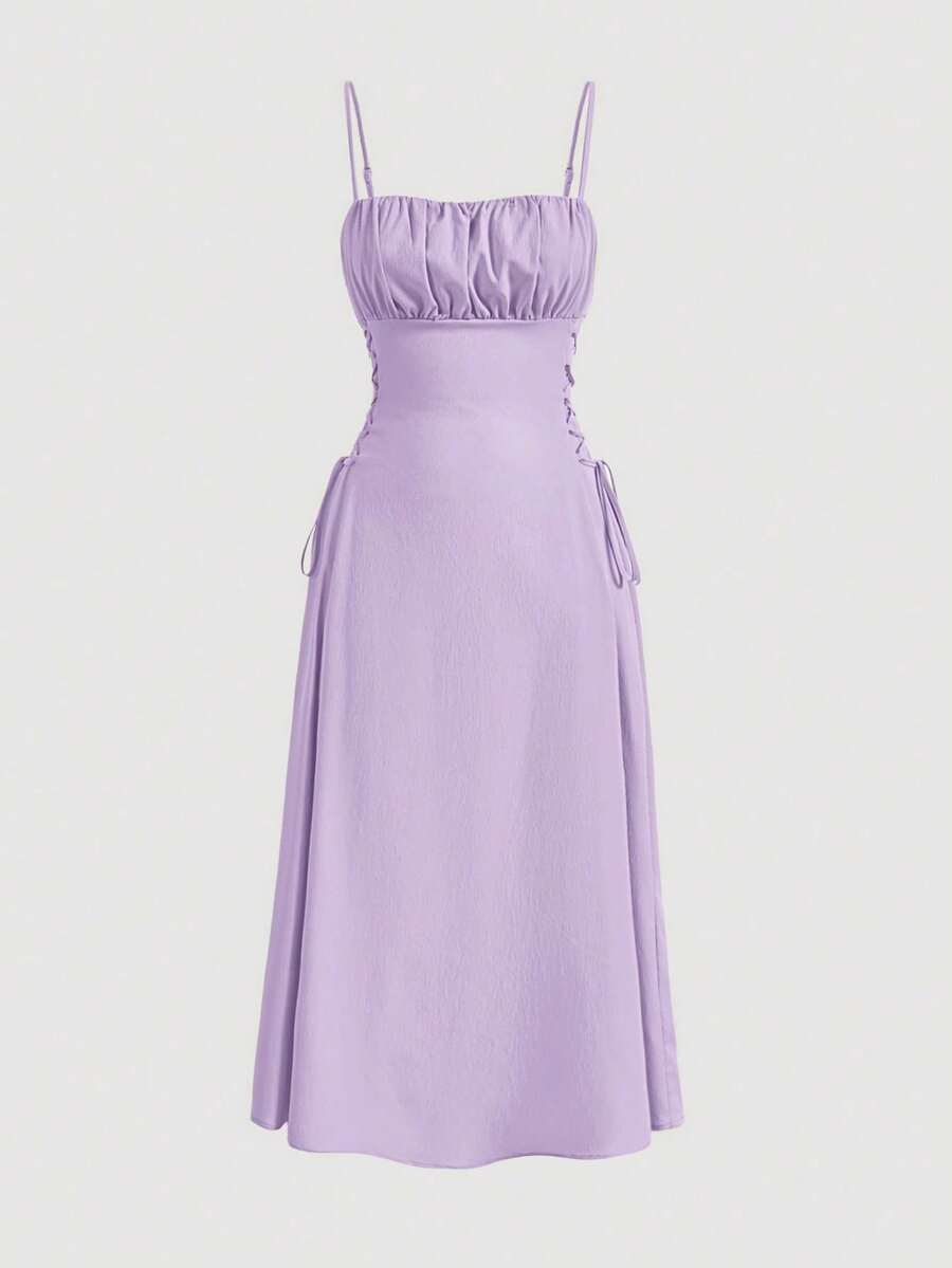 Women Midi Dresses - 淡紫色 - 查看 1