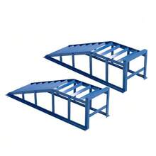 2000kg Lifting Platform, Heavy-Duty Car Lift For Car Care And Oil Changes, Shallow 23° Entry Angle, 27.5cm Height Adjustable, Professional Car Repair Ramp - 藍色 - 查看 8