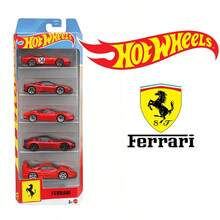 Mattel Mattel 玩具車 Formula 1, Ferrari 1:64 比例合金車，附 F1 賽車隊塗裝，5 入裝，5 件套 Alpine 賽車收藏模擬玩具車模型，適合 3 歲以上男孩禮物，返校季禮物 - 彩色 - 查看 1