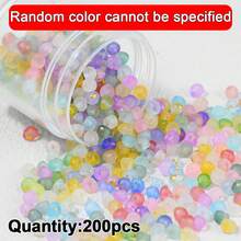 200顆 5mm 壓克力磨砂米珠 混色 DIY 手作珠飾 手鍊項鍊吊墜配件 半成品材料 - 200pcs5mm磨砂米珠 - 查看 13