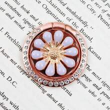 360° Rotating Shiny Flower Ring Phone Holder - Universal Shiny Metal Phone Ring Stand Grip, Cute Portable Phone Accessory For All Smartphones - Multicolor - View 32
