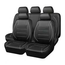 9pcs/4pcs Universal Reflective Leather Car Seat Covers With Zipper Design, Suitable For Airbags, Fit For SUV And Truck - Seat Covers - View 20