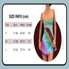 Rainbow Tie-Dye Bodycon Mini Dress for Women Composite Fabric with Medium Stretch, Cut-Out Detail Camisole Cosplay Dress. - Verde - Ver 8