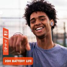 Wave 200 TWS 真無線入耳式耳機，搭載藍牙、語音助理，電池續航最高 20 小時，附充電盒，IPX2 防水，JBL Vibe 200TWS - 黑色(New) - 查看 6