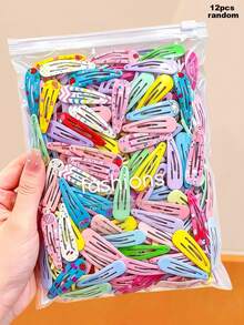 12/24/36/60pcs Colorful Printed BB Clips, Y2K Sweet Cute Hair Accessories, Durable And Hair- - Suitable For Women And Girls, Daily Essential - Multicolor - View 11