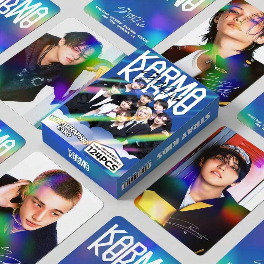 124張全息照片卡 雷射 Lomo 卡 粉絲周邊商品