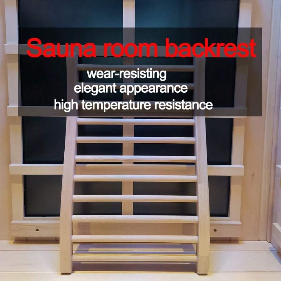 Hemlock Round Stick Sauna Backrest - 1 - View 1