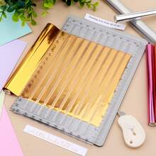 3pcs/Set Quick Trimmer For Foil And Paper With Blade; Self Healing Mat +Trimmer Plate+Cutting Blade Easy Sentiments Strips Trimming Tools;Craft Foil Paper Cutters Art Supplies - A - View 5