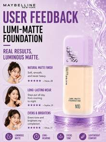Maybelline 美寶蓮持妝清透粉底液#M10，正裝35ml/小樣10ml，輕盈持久，防汗，霧面妝效，有效遮瑕，適合中性偏白膚色 - 美寶蓮持妝輕透粉底液N10 - 查看 9