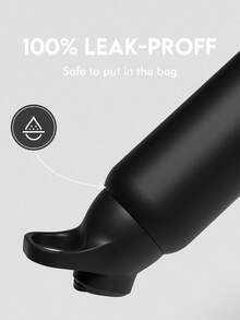 Powcan 32 Oz Stainless Steel Insulated Water Bottle With Straw And Carry Loop, Double-Walled To Keep Cold For 24 Hours, Leak-Proof, Suitable For Sports And Travel - Black - View 7