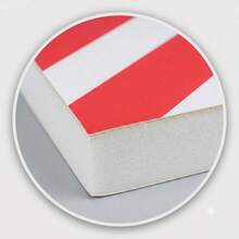 Zylx shopping - Pack de 2 Protectores Adhesivos de Parking, Espuma de 2cm, Franjas Rojas/Blancas - 4 Modelos a Elegir - 25*20cm Flexible - Ver 4