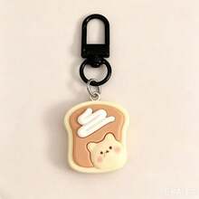 Cartoon Cute Snack Cookie Animal Pink Rabbit Keychain, Kindergarten Kids Pendant, Phone Charm, Simple Car Key Chain, Earphone Phone Charm Decoration Gift - Multicolor - View 3