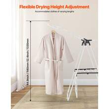 Tendedero Plegable 2 Niveles con Pinzas para Calcetines Tendedero de Ropa 1470 mm de Tendido 31 Barras de Secado Tubos de Hierro y Plástico PP Altura Ajustable para Exterior, Interior, Blanco - Tendedero de ropa de 2 niveles, 1470 mm - Ver 4