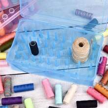 1pc Piping Nozzle Storage Box, Cake Decorating Piping Nozzle Storage Box With Safety Lock, Suitable For Standard And Large Nozzles, Sewing Thread Box, Transparent Needle Storage Box, DIY Home Accessories (Light Blue/Transparent) - One Size Fits All - View 3