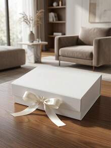 1pc Ribbon Gift Box, Foldable, Magnetic Closure, Wedding Gift Box, Bridesmaid Personalized Name Gift Box, Ribbon Gift Box With Lid, Can Be Paired With Bridesmaid Gift Box, Also Suitable For Birthday, Valentine's Day, Bridal Gift, Perfect Choice For Wedding, Birthday Or Any Occasion - Multicolor - View 8
