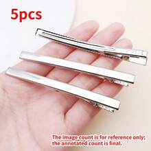 5 Stücke 8x60mm 8x80mm flache Metall-Haarspangen-Clips mit einzelner Zange, Schmuckbasis für DIY-Haarspangen, Schmuckherstellungszubehör - Verschiedenfarbig - Übersicht 16