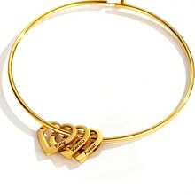 [Personalizado] 1 pieza Pulsera con colgante de corazón personalizada con 1-5 nombres, pulsera de promesa para pareja familiar, pulsera personalizada con símbolo de nombre y fecha, adecuada para cumpleaños, aniversario, Día de San Valentín, Día de la Madre, Día del Padre, Navidad, temporada de graduación, regalo conmemorativo, para familia, amigos, compañeros de clase, accesorio de joyería conmemorativa de equipo - Multicolor - Ver 12