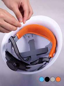 Universal Helmet Sweat Pad, Helmet Sweat Towel, Hat Sweat Lining, Construction Helmet Forehead Anti-Abrasion, Washable Mesh Cooling Pad, Construction Hat Replacement Accessory, Detachable And Reusable, Washable, Protective Accessory, Sweat-Absorbent And Breathable, Suitable For Construction, Moving, Outdoor Work And Daily Use, Gift For Spouse, Father, Employee - Multicolor - View 2