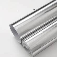Easy Clean Stainless Steel Countertop Self-Adhesive Paper - For Kitchen - Dishwasher - Refrigerator And Other Appliances Rust Protection, Self-Adhesive Easy Peel And Stick - Silver Stainless Steel Appearance Peel And Stick Wallpaper - Rust-Proof - Waterproof - Removable - Silver Brushed - View 1