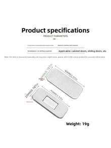 4 paia di fermi magnetici ultra sottili per armadi, magneti per ante senza foratura con nastro biadesivo forte, fermi magnetici nascosti per porte pesanti per cucina, armadio, cassetto, porta scorrevole - Multicolore - Visualizzare 7