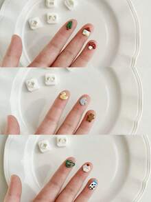 Mini Cute Shapes Polymer Clay Cutters, Tiny Animal & Food Molds For Kawaii Earring Crafts - White - View 7