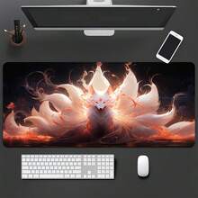 1pc XXL Gaming Mouse Pad / Desk Mat 2MM Thick Rubber Base,Non-Slip Bottom,Stitched Edges, Mooth Surface, Office Desk Accessories, University Essentials, Dorm Room Study Mat, Laptop Desk Protector - Multicolor - View 9