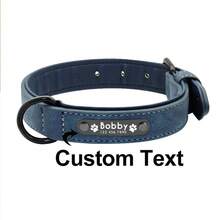 Customized PU Vintage Industrial Style Dog Engraved Collar, Solid Muted Color Tone, Soft Lining Anti-Lost Adjustable ID Tag, For Small & Medium Dogs - Multicolor - View 31
