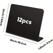 12pcs L-Shaped Erasable Price Tags Mini Chalkboard Food Display Stands Tabletop Signage Mini Small - Chalkboard - View 5