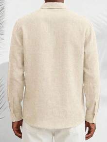 3pcs Set Casual Basic Men's Button-Up Long Sleeve Shirts - Multicolor - View 8