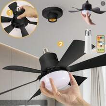 Ceiling Fans - White Red Light - View 9
