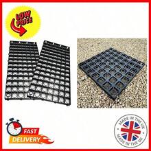 8 X Plastic Driveway Grids Black Plastic Mat For Turf, Grass, Lawn, Path & Gravel Protector Drainage Mat - A - View 1