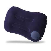 5 opciones de color Almohada inflable portátil para camping, 1 pieza Almohada inflable comprimible para soporte de cuello adecuada para playa, oficina, hogar, viaje, almohada inflable compacta y portátil - Multicolor - Ver 19