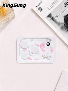 Kingsung Pink Bow Pattern Camera Lens Protector Film, Compatible With IPhone 17 Pro/17 Pro Max, Tempered Glass Lens Film, Phone Accessory, Transparent Anti-Scratch Camera Cover, Birthday Gift For Family And Friends - Multicolor - View 8