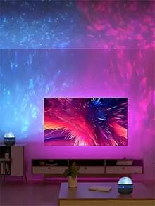 USB供電 RGB海洋水波投影燈 附遙控器 動態水波紋LED小夜燈 多色可調光氛圍燈 適用臥室、遊戲室、派對裝飾 情人節聖誕節生日禮物 適合兒童與成人居家美學裝飾 - 水波紋投影燈 - 查看 7