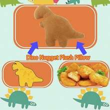 Dinosaur Chicken Stuffed Plush Toy, Soft Wrinkle-Resistant Pillow Block Doll, Popular Gift For Stuffed Plushies Enthusiasts - Brown - View 7