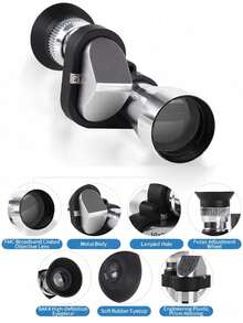 1pc Corner Telescope/Phone Telescope/Phone Clip Outdoor Travel Corner Monocular Telescope Phone Telephoto Lens 2-In-1, Universal Lens Clip Compatible With All Phone Models, Hiking Camping Bird Watching Concert Photography Long Distance High Definition Clear, Portable Compact, Essential Telephoto Accessory For Outdoor Enthusiasts - Black - View 8