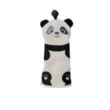 Chinese Style Cartoon Cute Giant Panda Golf Club Headcover, 3D Panda Ears, Exquisite Embroidered Pattern, Lychee Texture PU, Shock-Absorbing Headcover For Field Use - White - View 10