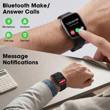 Hwagol 7 Interchangeable Straps relogios feminino Smartwatch Gift Set with Bluetooth call 100+ multi-sports modes Sleep pedometer Men Smart watch with outdoor walking/weather forecast Men Women's Smart Watch for IOS Android Perfect For Sports & Gift - View 4