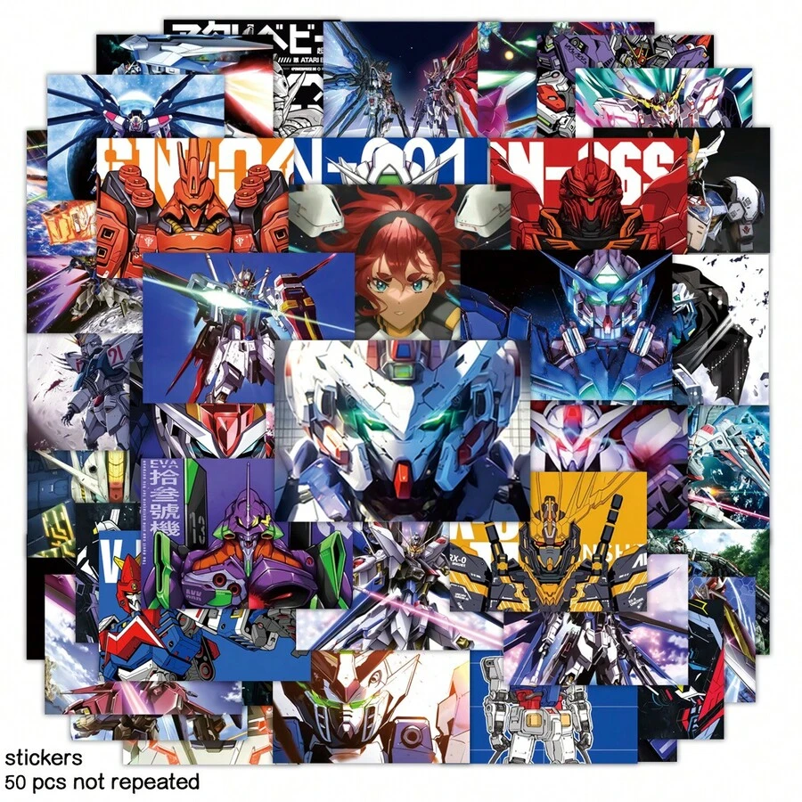 50pcs High Definition Poster Stickers Laptop Phone Case Keyboard Decoration Waterproof Decals - Multicolor - View 1