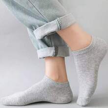10/20/30/40 Pairs Solid Color Neutral Socks, Soft Lightweight Low-Cut Short Socks, Unisex - Multicolor - View 8
