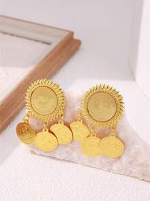 1 Pair Sunflower Shaped Women Brooches Bridal Wedding Pins Moroccan Banquet Jewelry Accessories For Ramadan Traditional Festivals - Corsage - View 12