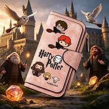 Warner Bros 1 pieza Nueva cartera de moda de la serie Harry Potter para mujer, plegable de gran capacidad de material PU, esencial para salidas diarias - A - Ver 6